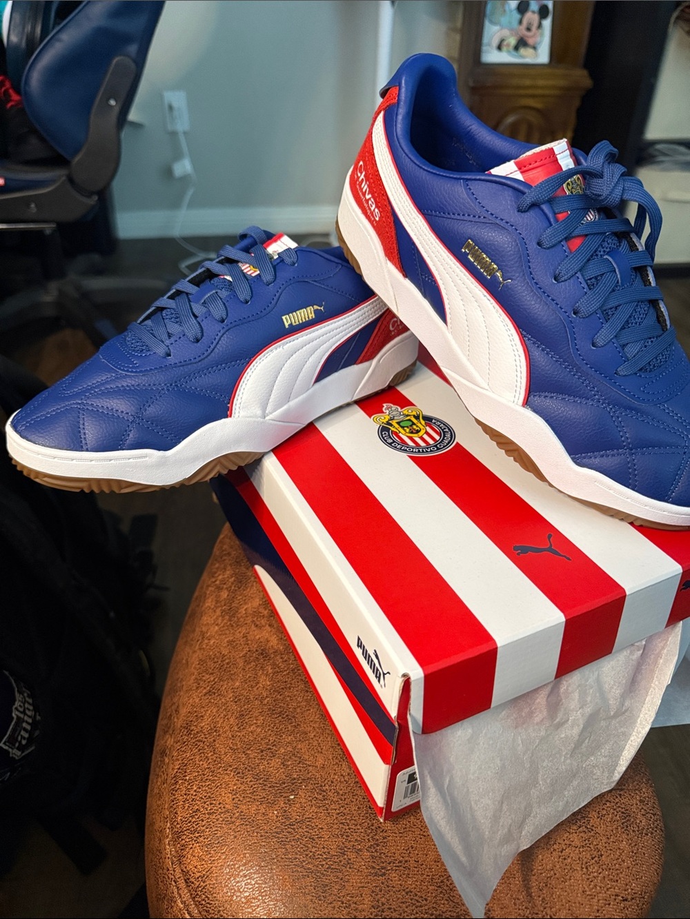 Puma Navy Blue, White & Red Chivas Trainer - Picture 3 of 7